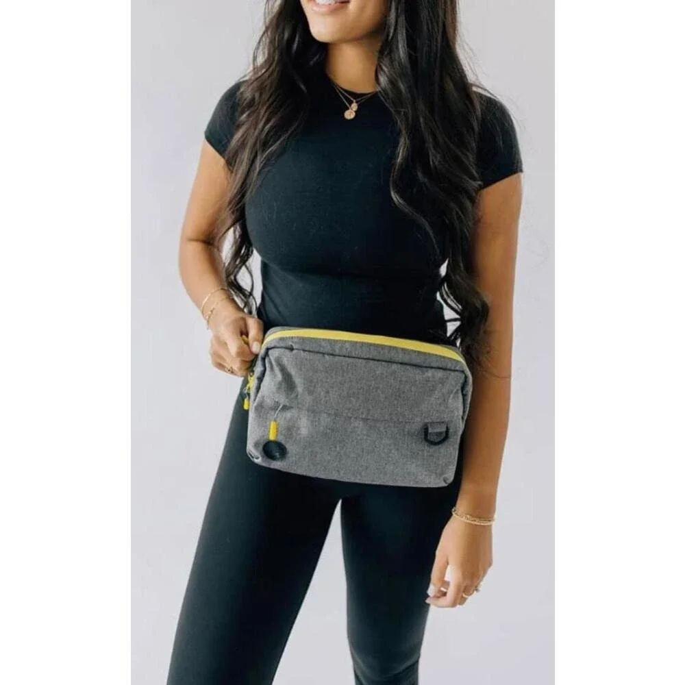 Tushbaby The Pack Crossbody Belt Bag Grey Unisex NWT Versatile